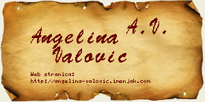 Angelina Valović vizit kartica